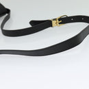 Christian Dior Honeycomb Canvas Shoulder Bag PVC Black Gold Auth 120944-7