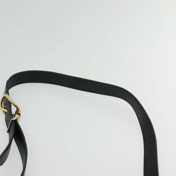 Christian Dior Honeycomb Canvas Shoulder Bag PVC Black Gold Auth 120944