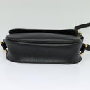 Christian Dior Honeycomb Canvas Shoulder Bag PVC Black Gold Auth 120944-5