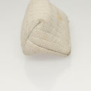 BALLY Hand Bag Leather White Gold Auth 120949-25