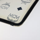 MCM Logogram Vicetos Shoulder Bag PVC Leather White Gold Auth 120950-10