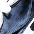 MCM Logogram Vicetos Shoulder Bag PVC Leather White Gold Auth 120950-22