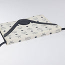 MCM Logogram Vicetos Shoulder Bag PVC Leather White Gold Auth 120950-6