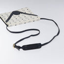 MCM Logogram Vicetos Shoulder Bag PVC Leather White Gold Auth 120950-7