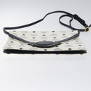 MCM Logogram Vicetos Shoulder Bag PVC Leather White Gold Auth 120950-9