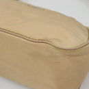 PRADA Shoulder Bag Nylon Beige Silver Auth 120952-9