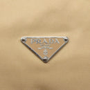 PRADA Shoulder Bag Nylon Beige Silver Auth 120952-17