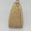 PRADA Shoulder Bag Nylon Beige Silver Auth 120952-4