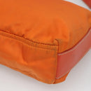 PRADA Shoulder Bag Nylon Orange Silver Auth 120954-16