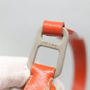 PRADA Shoulder Bag Nylon Orange Silver Auth 120954-9