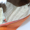 PRADA Shoulder Bag Nylon Orange Silver Auth 120954-11