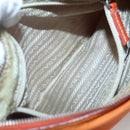 PRADA Shoulder Bag Nylon Orange Silver Auth 120954-22