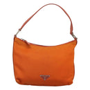 PRADA Shoulder Bag Nylon Orange Silver Auth 120954-13