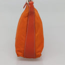 PRADA Shoulder Bag Nylon Orange Silver Auth 120954-4