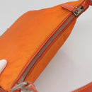 PRADA Shoulder Bag Nylon Orange Silver Auth 120954-6