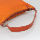 PRADA Shoulder Bag Nylon Orange Silver Auth 120954-7