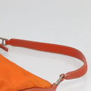 PRADA Shoulder Bag Nylon Orange Silver Auth 120954-14