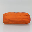 PRADA Shoulder Bag Nylon Orange Silver Auth 120954-5