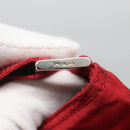 PRADA Shoulder Bag Nylon Red Silver Auth 120955-9