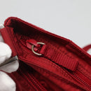 PRADA Shoulder Bag Nylon Red Silver Auth 120955-10