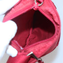 PRADA Shoulder Bag Nylon Red Silver Auth 120955-11