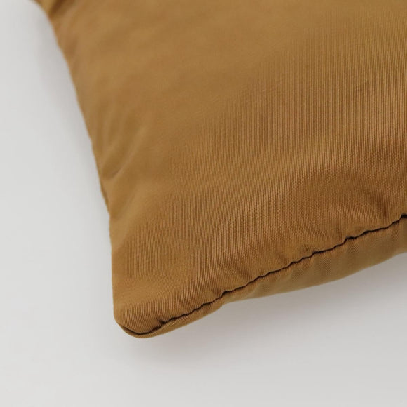 PRADA Shoulder Bag Nylon Brown Silver Auth 120961