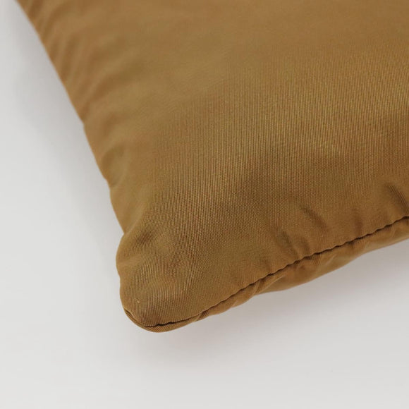 PRADA Shoulder Bag Nylon Brown Silver Auth 120961