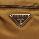 PRADA Shoulder Bag Nylon Brown Silver Auth 120961-14