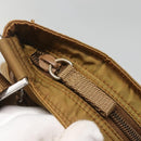 PRADA Shoulder Bag Nylon Brown Silver Auth 120961-16