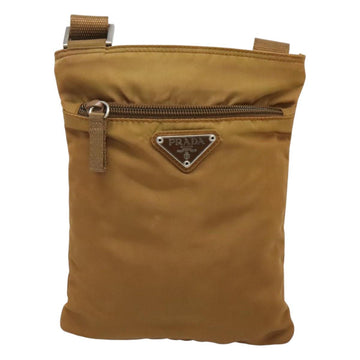 PRADA Shoulder Bag Nylon Brown Silver Auth 120961 - 0
