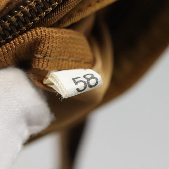 PRADA Shoulder Bag Nylon Brown Silver Auth 120961