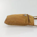 PRADA Shoulder Bag Nylon Brown Silver Auth 120961-4