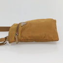 PRADA Shoulder Bag Nylon Brown Silver Auth 120961-5