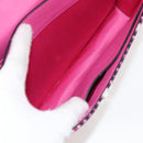 Miu Miu Chain Shoulder Bag Canvas Leather 2way Pink Gold Auth 120964AM-30