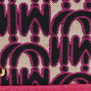Miu Miu Chain Shoulder Bag Canvas Leather 2way Pink Gold Auth 120964SAM-3