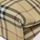 BURBERRY Nova Check Hand Bag PVC Beige Auth 120970-12