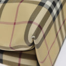 BURBERRY Nova Check Hand Bag PVC Beige Auth 120970-16