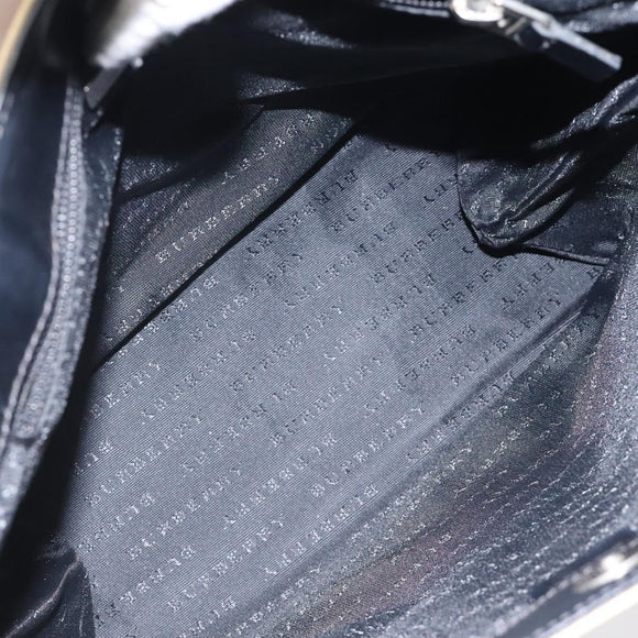 BURBERRY Nova Check Hand Bag PVC Beige Auth 120970