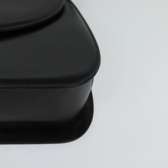 Salvatore Ferragamo Hand Bag Leather 2way Gold Black Auth 120974