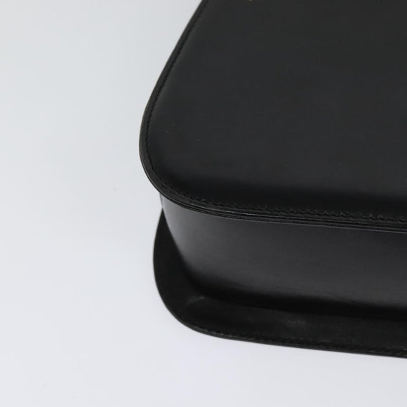 Salvatore Ferragamo Hand Bag Leather 2way Gold Black Auth 120974