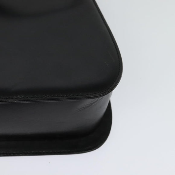 Salvatore Ferragamo Hand Bag Leather 2way Gold Black Auth 120974