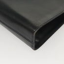 Salvatore Ferragamo Gancini Chain Shoulder Bag Leather Black Gold Auth 120975-13