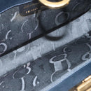 Salvatore Ferragamo Gancini Chain Shoulder Bag Leather Black Gold Auth 120975-16