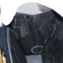 Salvatore Ferragamo Gancini Chain Shoulder Bag Leather Black Gold Auth 120975-18