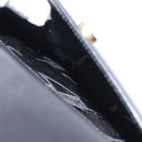 Salvatore Ferragamo Gancini Hand Bag Leather Black Gold Auth 120976-21