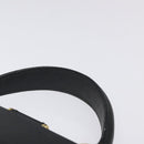 Salvatore Ferragamo Gancini Hand Bag Leather Black Gold Auth 120976-14