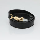 Salvatore Ferragamo Gancini Hand Bag Leather 2way Black Gold Auth 120978-21