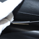 Salvatore Ferragamo Gancini Chain Shoulder Bag Leather Black Gold Auth 120981-21