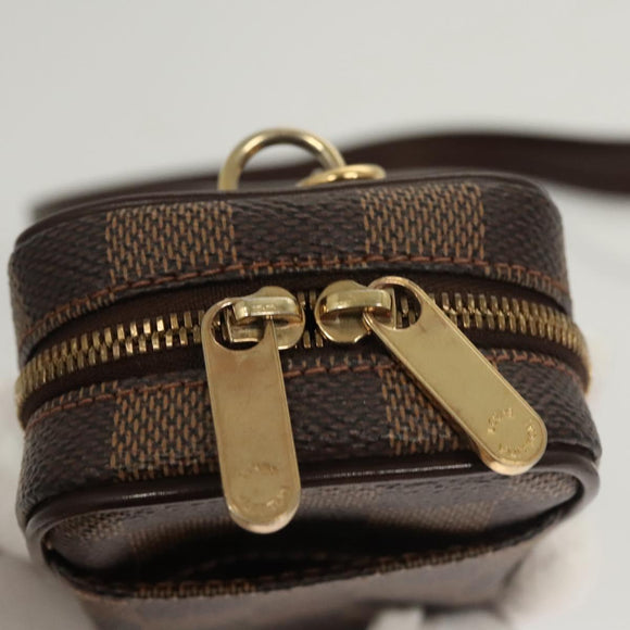 LOUIS VUITTON Damier Ebene Etui Okapi PM Pouch N61738 LV Auth 121018