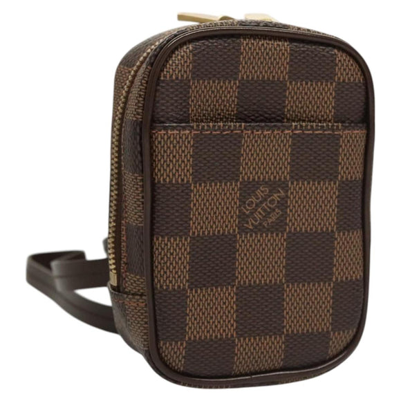 LOUIS VUITTON Damier Ebene Etui Okapi PM Pouch N61738 LV Auth 121018
